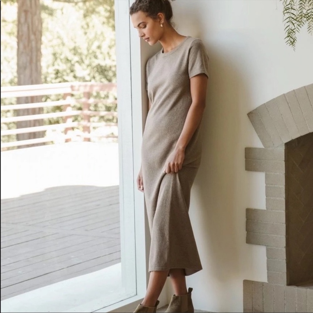 Taupe Jenni Kayne Everyday T-Shirt Dress XS